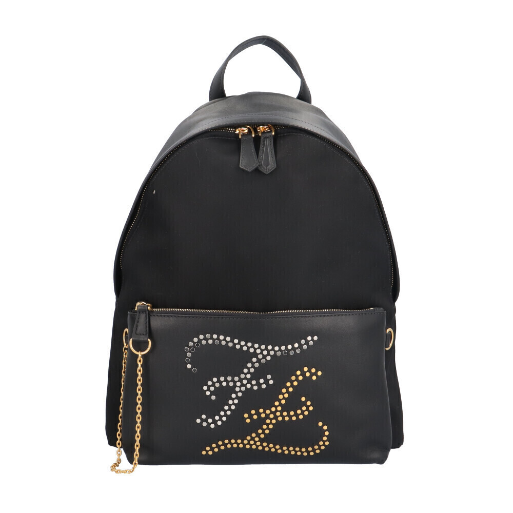 Fendi Studded Calligraphy Backpack Daypack